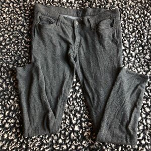 7 for all mankind dark gray skinny pants 28